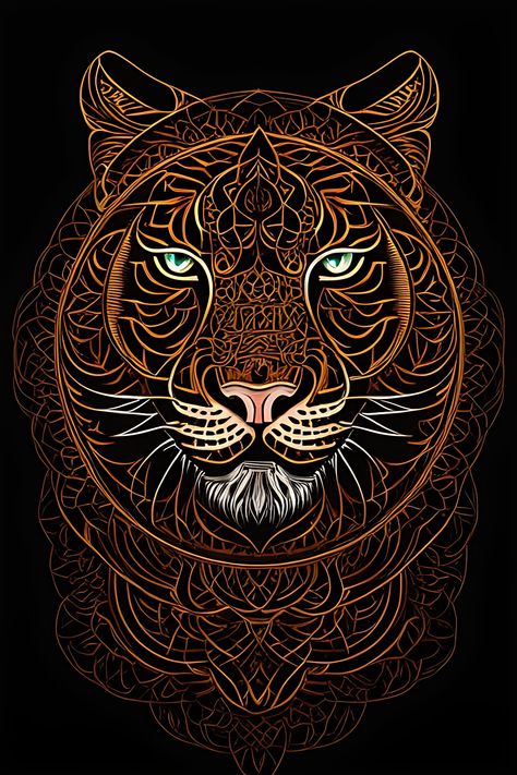 #tattoo #freetattoodesign #tattooideas #ai #conceptart #digitalart #tattooart #tiger #ornament #gold #mandala Mandala Tiger, Tiger Ornament, Free Tattoo Designs, Gold Mandala, Free Tattoo, Tattoo Design, Tattoo Designs, Tattoos, Gold