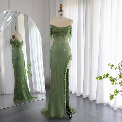 Green Evening Dresses, Dresses Orange, Rich Fashion, Green Evening Dress, Dress Drawing, فستان سهرة, Prom Gown, Corset Dress, Dress 100