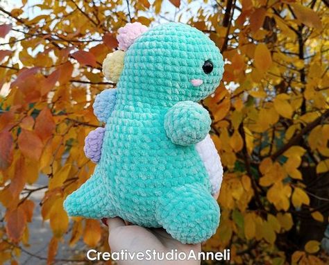 Big crochet dino plushie/dinosaur plush toy/ Crochet animals/ Plushies/ baby toy/ gift for her/ nursery decor/ kawaii/ Christmas gift Crochet toys free patterns easy #crochettoysfreepatternseasy #crochet #crochettoy #crochetpattern #crochetpatterns 4.635 Toys Quotes, Dino Plushie, Art Au Crochet, Animal Plushies, Big Crochet, Crochet Dinosaur Patterns, Dinosaur Plush Toy, Crochet Toys Free Patterns, Crochet Toys Free