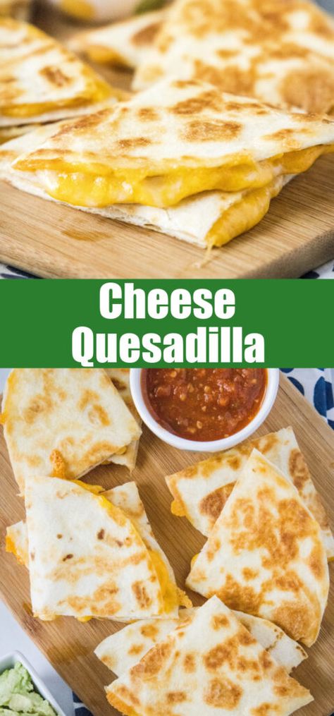 Easy Quesidias Recipes, Cheesy Quesadilla Recipes, Low Carb Cheese Quesadilla, Grilled Cheese Quesadilla, Homemade Cheese Quesadilla, How To Make Cheese Quesadillas Easy, Cheese Quasedilla, Simple Cheese Quesadilla, Quesadilla Recipes Easy Cheese