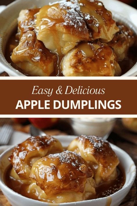 Apple Dumplings Recipe Apple Dumplings Recipe, Crescent Roll Apple Dumplings, Flaky Buttermilk Biscuits, Easy Apple Dumplings, Apple Dumpling Recipe, Apple Dumpling, Frozen Dumplings, Sweet Dumplings, Lemon Blueberry Bread