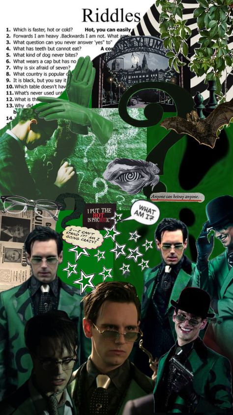 #riddler #theriddler #gotham #gothamriddler #green #comics #comic #DC#dcuniverse #dcriddler The Riddler Gotham, Riddler Dc, Gotham Riddler, Riddler Gotham, Cory Michael Smith, The Riddler, What Kind Of Dog, Michael Smith, Cant Stop Thinking