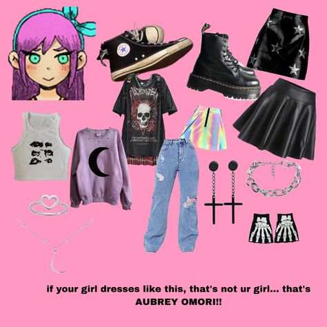 Aubrey Outfits Omori, Aubrey Omori Cosplay, Aubrey Omori Aesthetic, Aubrey Omori Pfp Real World, Genderbend Aubrey Omori, Aubrey Omori Icons Real World, Aubrey Omori Headcanons, Aubrey Omori, Omori Real World Aubrey