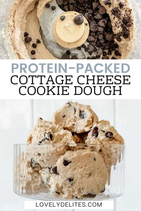 These high protein Cottage Cheese Cookie Dough bites offers a healthy twist on a classic treat. These cookie dough bites are a great way to satisfy your sweet cravings but with healthier ingredients. They’re so simple to make and can be enjoyed raw. Mix in chocolate chips or nuts for added texture and flavor! This nutritious snack is a great option for those looking to enjoy a sweet bite without the guilt. Cottage Cheese Cookie Dough, Protein Cottage Cheese, Oat Flour Recipes, Protein Cookie Dough, High Protein Desserts, Cookie Dough Bites, Protein Desserts, Cheese Cookies, Nutritious Snacks