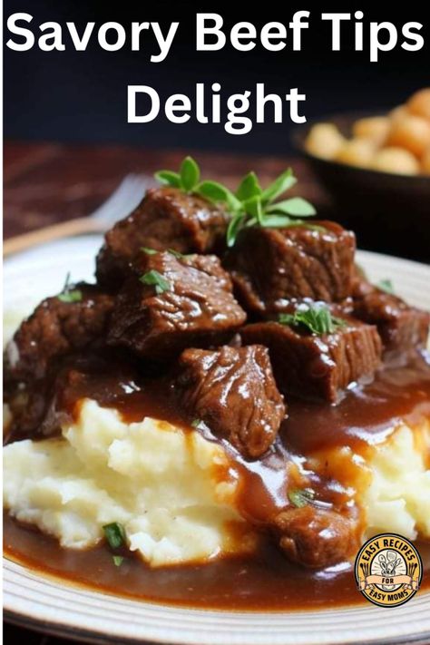 Savory Beef Tips Delight - Recipes Online Tenderloin Tips Recipe, Beef Tenderloin Tips, Tenderloin Tips, Delight Recipes, Beef Tenderloin Recipes, Beef Tips, Tender Beef, Beef Tenderloin, Online Food