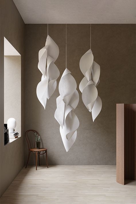 Shell – Monica Förster Design Studio Luminaria Diy, Engineered Stone, Sound Absorbing, Design Studios, Room Lighting, Luminaire Design, Organic Design, Italian Furniture, Lighting Inspiration