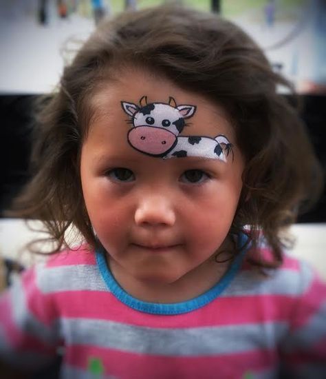 Face Painting Farm Animals Easy, Farm Animals Face Painting, Western Face Painting Ideas, Easy Face Paint Animals, Farm Face Painting, Lamb Face Paint, Face Painting Farm Animals, Rodeo Face Painting Ideas, Cowgirl Face Paint