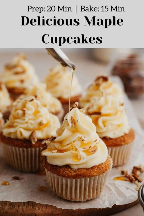 Fall Cupcake Ideas, Brown Sugar Muffins, Maple Cupcakes, Maple Buttercream, Maple Frosting, Fall Cupcakes, Buttercream Cupcakes, Filled Cupcakes, Cupcake Ideas