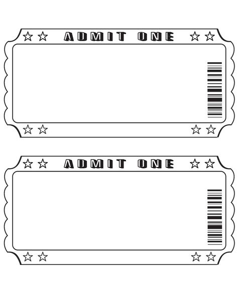 blank ticket                                                                                                                                                      More Ticket Admit One, Food Tickets Template Free Printable, Template Tiket, Ipoh Food, Blank Ticket Template, Movie Ticket Template, Ticket Cinema, Ticket Template Printable, Movie Ticket Invitations