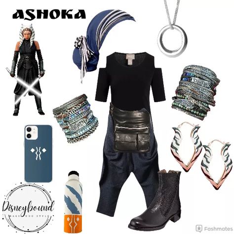 Fashmates Outfit Inspiration: Ashoka Tano Disneybound by Magic Dog Style Ashoka Disneybound, Ashoka Tano Disneybound, Star Wars Disneybound, Ashoka Tano, Disney Themed Outfits, Star Wars Fashion, Disney Bounding, Themed Outfits, Aesthetic Fashion