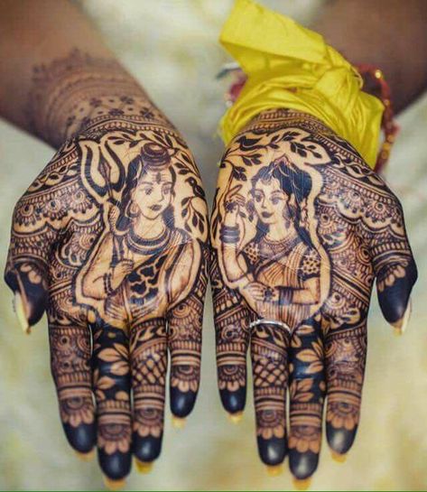 Bridal Mehndi Designs Shiv Parvati, Happy Teej Mehendi Design, Shiv Parvati Mehndi Design, Shiv Parvati Mehendi Design, Teej Mehandi Designs, Mahadev Mehndi Design, Teej Mehndi Designs, Shankar Parvati, Happy Teej