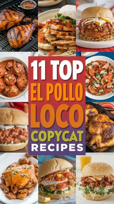 Oozing with flavor and spices, these 11 El Pollo Loco copycat recipes will transport you to the Mexican-inspired grill without leaving your kitchen. El Pollo Loco Chicken Marinade Copycat Recipes, El Pollo Loco Copycat Recipes, El Pollo Loco Chicken Recipe, Pollo Loco Chicken Recipe, Pollo Loco Chicken, Pollo Tropical, Chicken Bowl, Cook Up A Storm, Recipes To Make