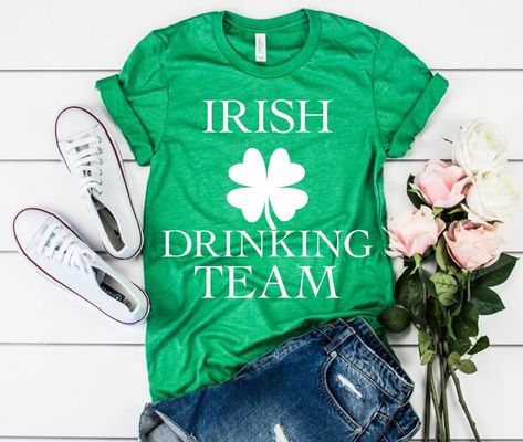 St patricks day tshirt irish drinking team unisex size | Etsy Make Your Own Tshirt, St Patricks Day Svg, Drinking Team, Irish Shamrock, St Pattys, St Pattys Day, St Patricks, St Patricks Day, Make Your Own