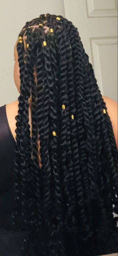 passion twists on myself♥️ Large Passion Twists, Twist Short, Passion Twists, Gold Charms, About Hair, Braid Styles, Gold Charm, Dreadlocks, Braids