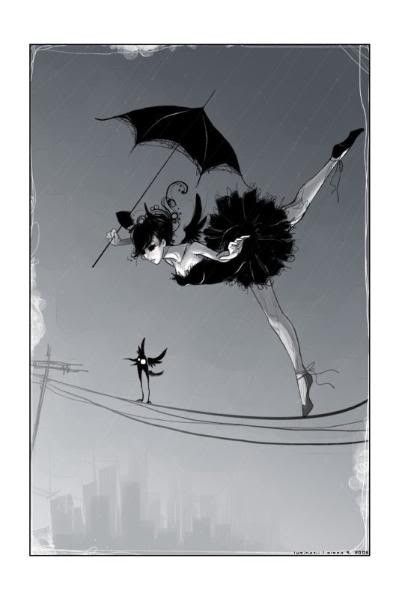 Anime Circus, Creepy Circus, Ballerina Drawing, Alternative Comics, Dark Circus, Ballerina Art, Umbrella Art, Circus Art, Gothic Art