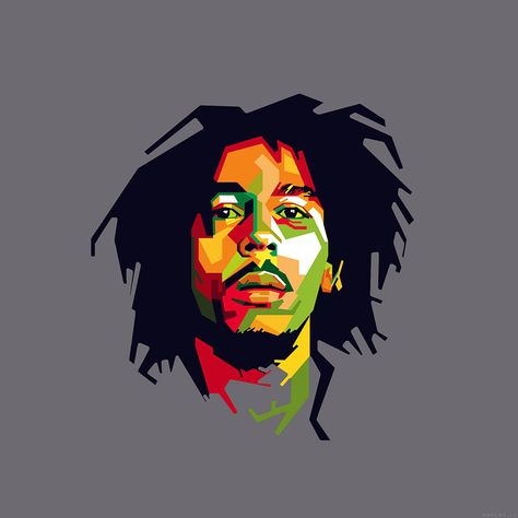 Bob Marley Art Illust Music Reggae Celebrity #iPad #wallpaper Bob Marley Painting, Rasta Art, Bob Marley Pictures, Bob Marley Art, Wpap Art, Nesta Marley, Afrique Art, Pop Art Portraits, Vector Portrait