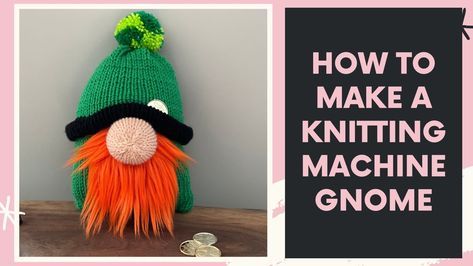 Knitting Machine Gnome Pattern, Circular Knitting Machine Ideas, Knitting Machine Gnome, Machine Knitting Patterns Free, Knitting Machine Patterns Free, Circle Knitting, Loom Socks, Addi Machine, Knitting Sock