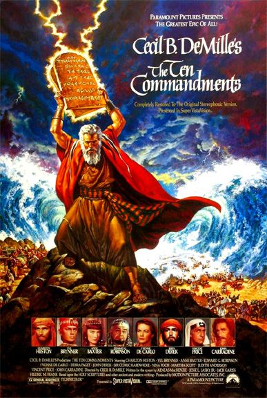 The Ten Commandments (1956) - Charlton Heston, Yul Brynner, Anne Baxter, Edward G. Robinson, Yvonne De Carlo, Debra Paget, John Derek, Judith Anderson, Cedric Hardwicke, Nina Foch Happy 60th Anniversary, Best Classic Movies, John Derek, Yul Brynner, Yvonne De Carlo, Movie Nerd, The Ten Commandments, Classic Movie Posters, Movie Quote