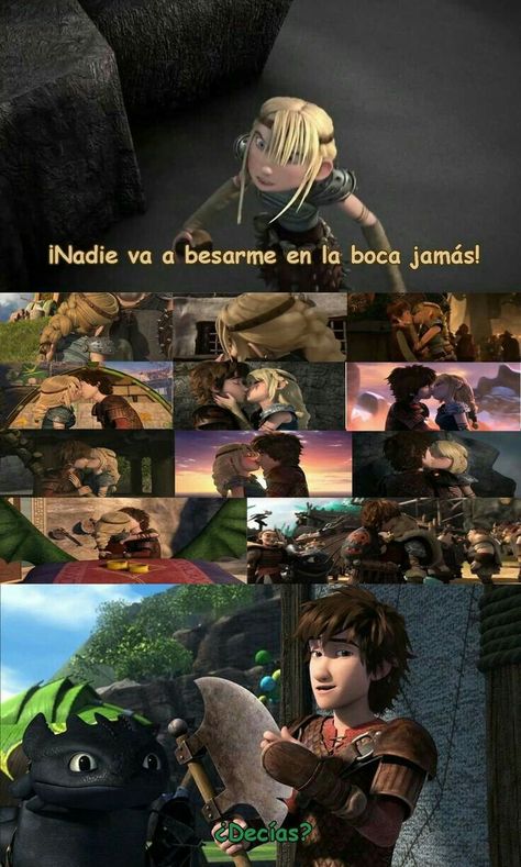 Hicks Und Astrid, Disney Mignon, Dreamworks Art, Teen Wolf Memes, Hiccup And Astrid, Httyd Dragons, Dragon Trainer, Spanish Memes, Hiccup