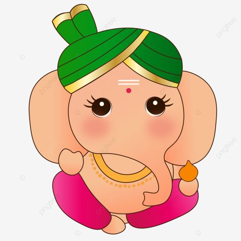 Ganesh Drawing Simple With Colour, Happy Ganesh Chaturthi Drawing, Ganesha Chaturthi Drawing, Ganesh Digital Art, Ganesh Chaturthi Cartoon, Ganpati Illustration Art, Cute Ganesha Drawing For Kids, Ganesh Ji Rangoli Designs Diwali, Ganesh Ji Painting Easy