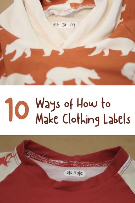 DIY Clothing Tags | 10 Ways of How to Make Clothing Labels How To Make My Own Clothes, Clothing Label Ideas, Diy Clothing Tags, Clothing Tags Label, Diy Clothes Labels, Diy Clothes Tags, Sewing Tags, Custom Clothing Labels, Sewing Labels