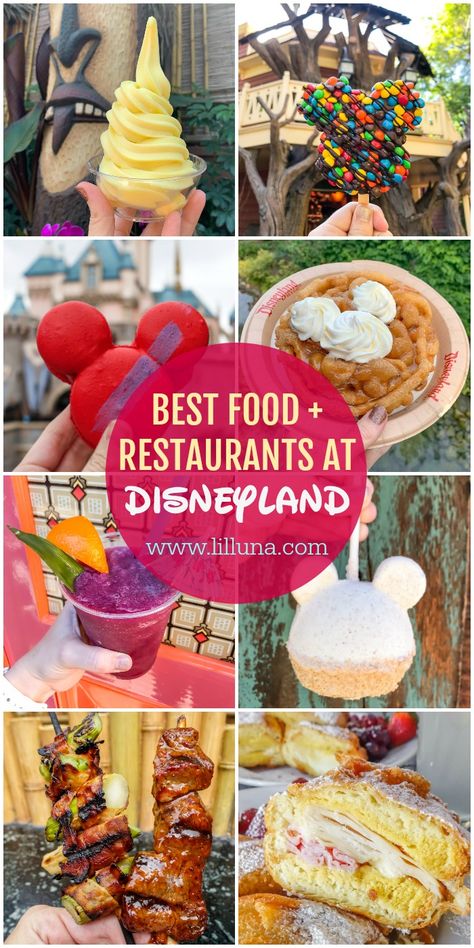 Best Disneyland Food (Restaurants, Snacks + Treats) | Lil' Luna Best Disneyland Restaurants, Disneyland Treats, Disneyland Dining, Best Disneyland Food, Disneyland Snacks, Disneyland Trip Planning, Disneyland Vacation Planning, Disneyland 2023, Disneyland Restaurants