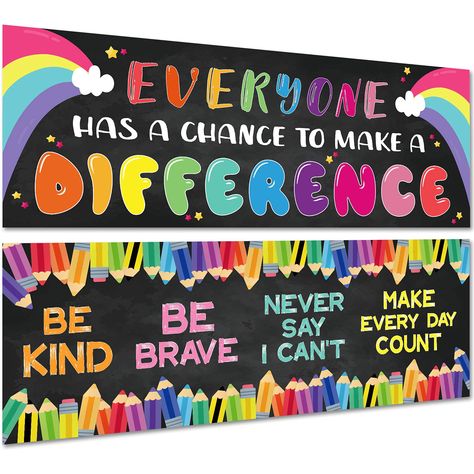 PRICES MAY VARY. Popular Classroom Decorations: Our growth mindset banners are ideal for decorating bulletin boards in the kindergarten classroom, preschool classroom, wall, painting room, school and office. These inspirational banners can be used to decorate bulletin boards, classroom wall, doors, chalkboards, science/ math classroom, reading room and more. It’s the nice teacher supplies, college campuses wall art decoration and classroom supplies. Chic Motivational Design: These positive banne Daycare Posters, Spanish Classroom Posters, Download Quotes, Montessori Quotes, Posters Amazon, School Board Decoration, Classroom Banner, Teacher Classroom Decorations, School Hallways