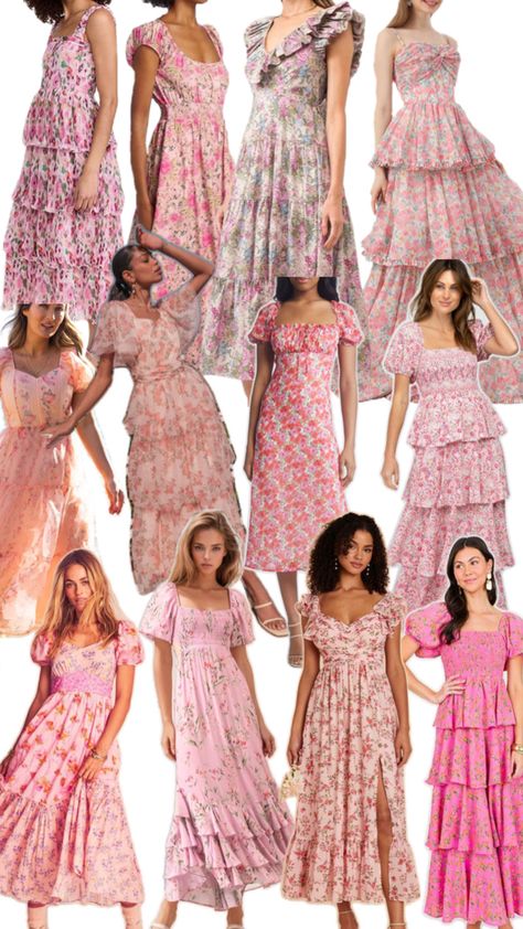 Pink Floral Bridesmaids Dresses inspiration for a wildflower wedding theme, garden party wedding, mitch-match bridesmaid dress inspo Adult Tea Party, Floral Bridesmaids, Wildflower Wedding Theme, Theme Garden, Bridesmaids Dress Inspiration, Floral Bridesmaid Dresses, Floral Bridesmaid, Garden Party Wedding, Wildflower Wedding