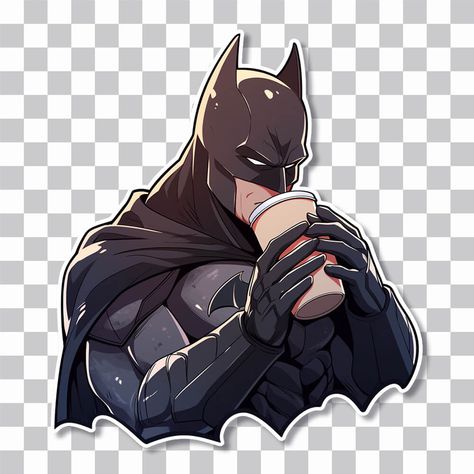 Batman Stickers, Hope Art, Batman Poster, Drinks Coffee, Iphone Case Stickers, Graffiti Style Art, Coffee Stickers, Batman Art, Digital World