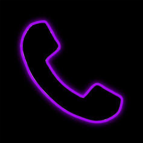 Glowing Purple App Icons, Neon Purple Snapchat Icon, Neon Purple Phone Icon, Dark Purple App Icons Aesthetic Neon, App Icon Purple Dark, Euphoria Homescreen, Phone Purple Icon, Purple Phone Icon, Call App Icon