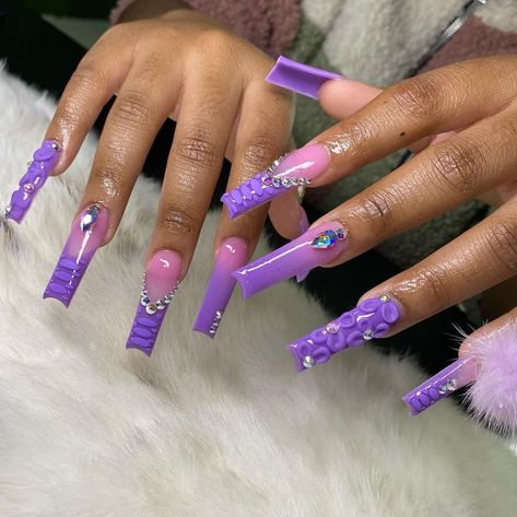 Nails Accessories, Daily Nails, Nail Acrylic, Purple Nails, Nail Designs, Personal Care, Nails, Purple, On Instagram