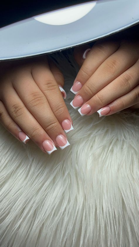 French tips rectangular nails Rectangular Nails, Tip Nails, French Tips, French Tip Nails, Nail Tips, Nails