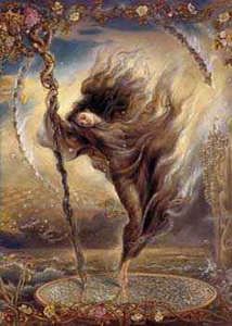 Ate was the goddess of mischief and ruin in Greek mythology, daughter of Eris, goddess of strife, or in some accounts, daughter of Zeus. Goddess Of Mischief, Daughter Of Zeus, Fantasy Authors, Greek And Roman Mythology, Sacred Feminine, Roman Mythology, Fantasy Artist, Greek Goddess, Greek Gods