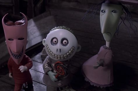 Nightmare Before Christmas Movie, Lock Shock And Barrel, Nightmare Before Christmas Characters, Nightmare Before Christmas Wallpaper, Tim Burton Movies, Tim Burton Art, Tim Burton Films, Tim Burton Movie, Disney Magic Kingdom