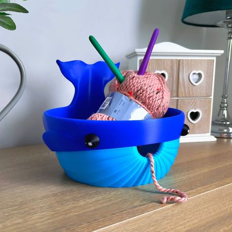 3d Print Yarn Bowl, 3d Printed Yarn Bowl, Crochet Bowls, Crafting Space, Yarn Bowls, Big Yarn, Crochet Bowl, Yarn Holder, Crochet Storage