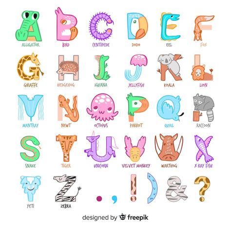 Illustration drawing style with animal a... | Free Vector #Freepik #freevector #fauna #animals #animal-drawing #animal-background Alphabet Animals, Animals Drawing, Animal Letters, Zebra Design, Free Vector Illustration, Drawing Letters, Drawing Style, Animal Alphabet, Illustration Drawing