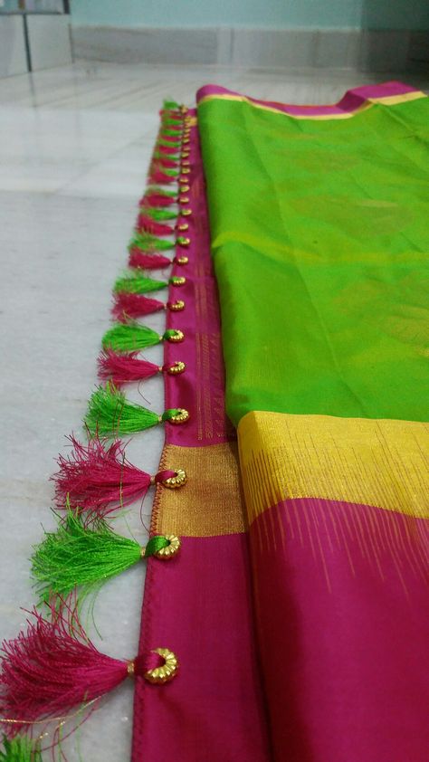 Saari Kuchu New Design, Saree Kuch, Fake Rose Petals, Saree Kuchu New Designs, Fancy Pillows, Tassels Designs, Saree Pallu, Kuchu Designs, Saree Tassels Designs