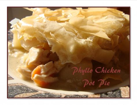 Phyllo Chicken, Give Peas A Chance, Turkey Pot Pie, Fall Evening, Pot Pies Recipes, Phyllo Dough, Chicken Pot Pie Recipes, Chicken Pot, Chicken Pot Pie