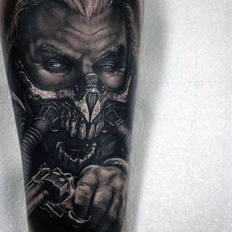 Mad Max Tattoo, Max Tattoo, Full Leg Tattoos, Forearm Sleeve, Rise From The Ashes, Mad Max Fury Road, Skull Logo, Custom Tattoo Design, Realism Tattoo