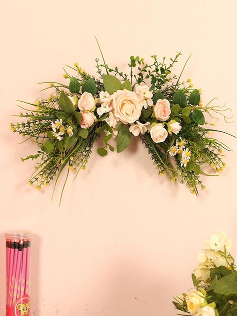 Artificial Flower Decor, Artificial Flowers Decor, Fall Floral Decor, Spring Front Door Wreaths, Hanging Plant Wall, Artificial Garland, Sunflower Wreaths, Artificial Roses, Flower Decor