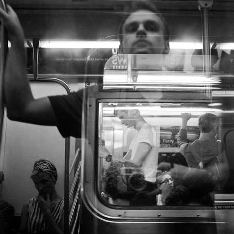 Self portrait reflection taken in subway overlaying reflection and image. Photographed in black and white monochrome. Distortion Photography, Street Photography Urban, Street Photography Portrait, Window Reflection, Reflection Art, Reflection Photography, Alberto Giacometti, Creative Photography Techniques, U Bahn