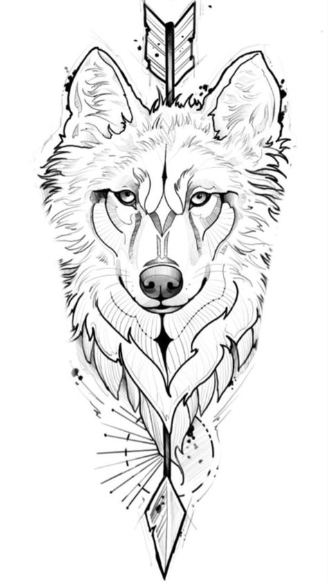 Tattoo Brother Sister, Tattoo Garter, Wolf Drawing Tattoo, Tattoo Guitar, Atrapasueños Tattoo, Tattoo Bear, Geometric Wolf Tattoo, Brother Sister Tattoo, Wolf Sketch