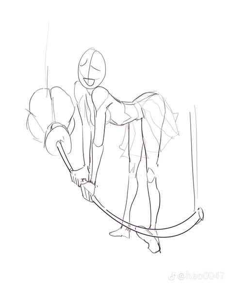 Anime Sketch Poses Drawing Reference, Broom Pose, Single Pose, Art Content, Snk Cosplay, Body Reference Drawing, Drawing Expressions, Figure Poses, Poses References