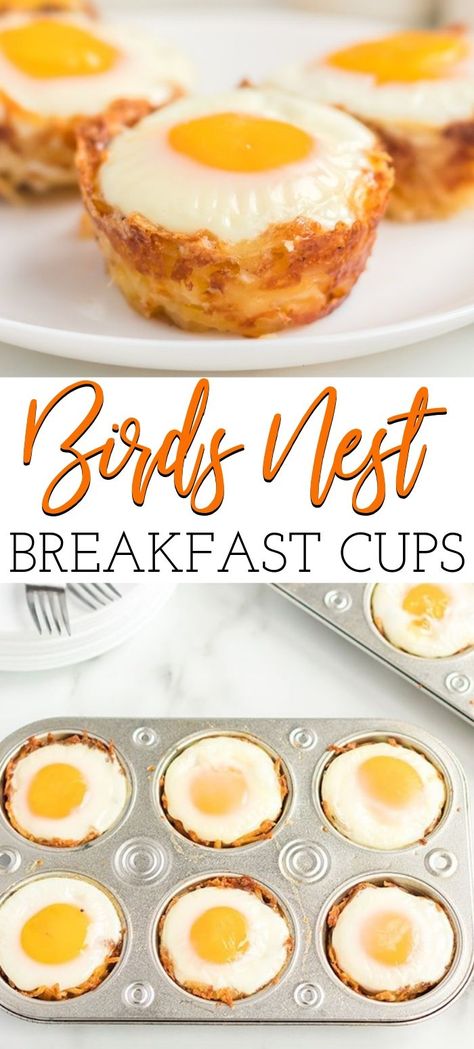 Birds Nest Breakfast, Egg Side Dishes Breakfast, Weekday Egg Breakfast, Make Ahead Egg Dishes For Breakfast, Egg In A Nest Breakfast, Baked Eggs Breakfast, Birds Nest Eggs Breakfast, Cupcake Eggs Breakfast, Bird In A Nest Breakfast