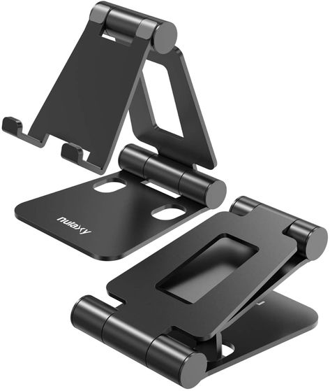 Amazon.com: Nulaxy A4 Cell Phone Stand, Fully Foldable, Adjustable Desktop Phone Holder Cradle Dock Compatible with Phone 11 Pro Xs Xs Max Xr X 8, iPad mini, Nintendo Switch, Tablets (7-10"), All Phones Adjustable Tablet Stand, Adjustable Phone Stand, Mobile Desk, Desk Phone Holder, Phone Stand For Desk, Phone Dock, Mobile Stand, Mobile Phone Stand, Desktop Stand