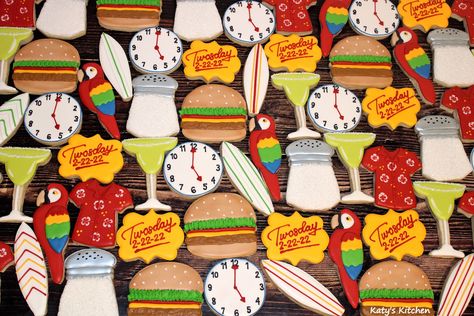 Beach Cookies, Jimmy Buffett, Sugar Cookies Decorated, Custom Cakes, 9 And 10, Cake Pops, Christmas Party, Sugar Cookies, Sugar Cookie