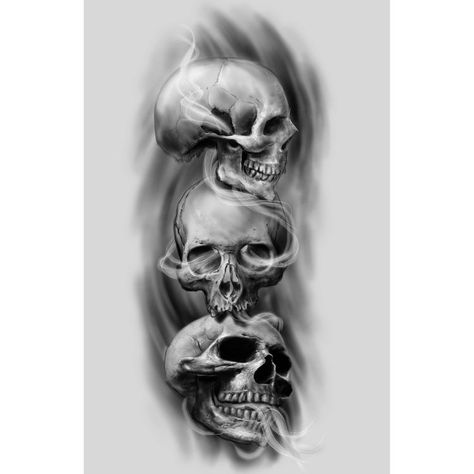 Three Skulls Tattoo, Designed Tattoos, Half Sleeve Tattoos Forearm, Skull Rose Tattoos, Skull Art Tattoo, Rose Drawing Tattoo, Unique Tattoo Ideas, Skull Sleeve Tattoos, Circle Tattoos