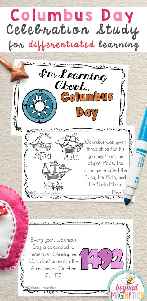 Columbus Day facts activities for first grade and preschool. Images to color in. Differentiated to use for second, third, and fourth grade. #columbus #activity #color #facts #firstgrade #1stgrade #second #third #fourth Preschool Images, Activities For First Grade, Images To Color, Imagination Play, Differentiated Learning, Country Studies, Beyond Imagination, Kindergarten Curriculum, Dramatic Play Centers