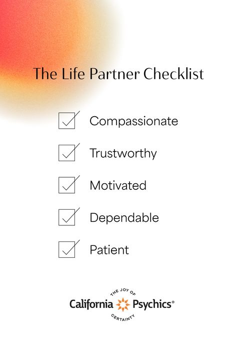 Does your partner fit the life partner checklist? ☑️❤️ While it's good to concentrate on the better parts of a relationship, it’s also important to make sure that your needs are met from your partner. What traits should you look for? 👇 Qualities To Look For In A Partner, Partner Quality List, Boyfriend Traits, Partner Checklist, Relationship Checklist, A Good Partner, Free Birth Chart, Good Partner, Best Match