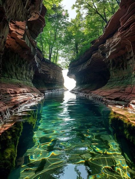 I grew up in Wisconsin | Apostle Islands Sea Caves in Wisconsin 🇺🇲 | Facebook Apostle Islands Wisconsin, Apostle Islands, Sea Cave, Wisconsin Travel, I Want To Travel, Awesome Art, Vacation Trips, Places To See, Places To Travel